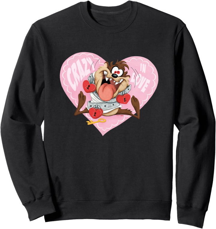 Looney Tunes Valentine's Day Taz Crazy in Love Sweatshirt