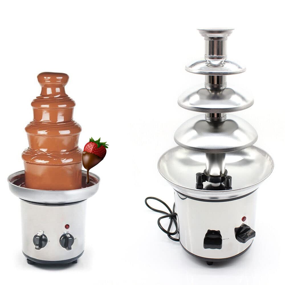 Edelstahl Schokolade Brunnen Maschine Familie Wasserfall Maschine Schmelzturm Kinder DIY 4 Etagen