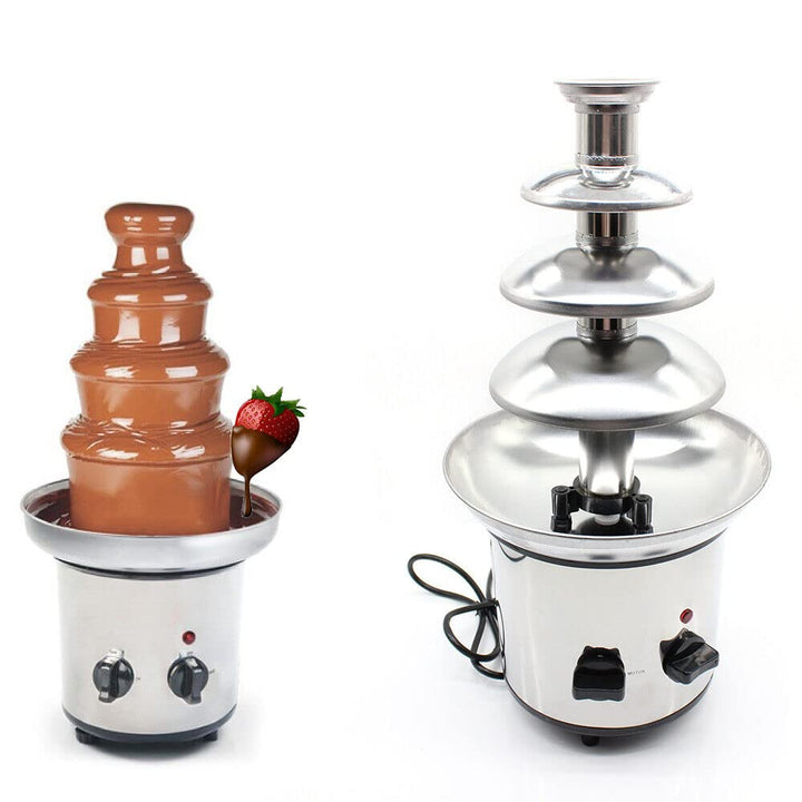 Edelstahl Schokolade Brunnen Maschine Familie Wasserfall Maschine Schmelzturm Kinder DIY 4 Etagen