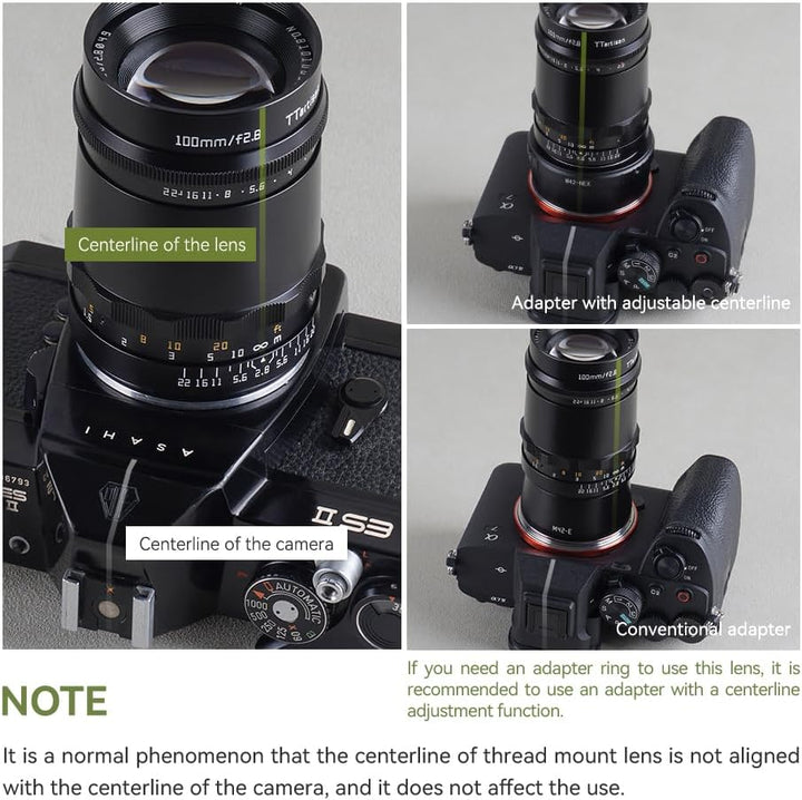 TTartisan 100mm F2.8 Vollformat-Seifenblasen-Bokeh-Objektiv, kompatibel mit M42-Mount-Kameras