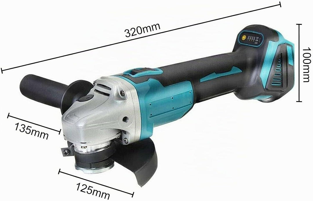 Youyijia Akku Winkelschleifer 800 Watt Scheiben-Ø 125 mm Leerlaufdrehzahl | 0-20.000U/min 18V Winkel