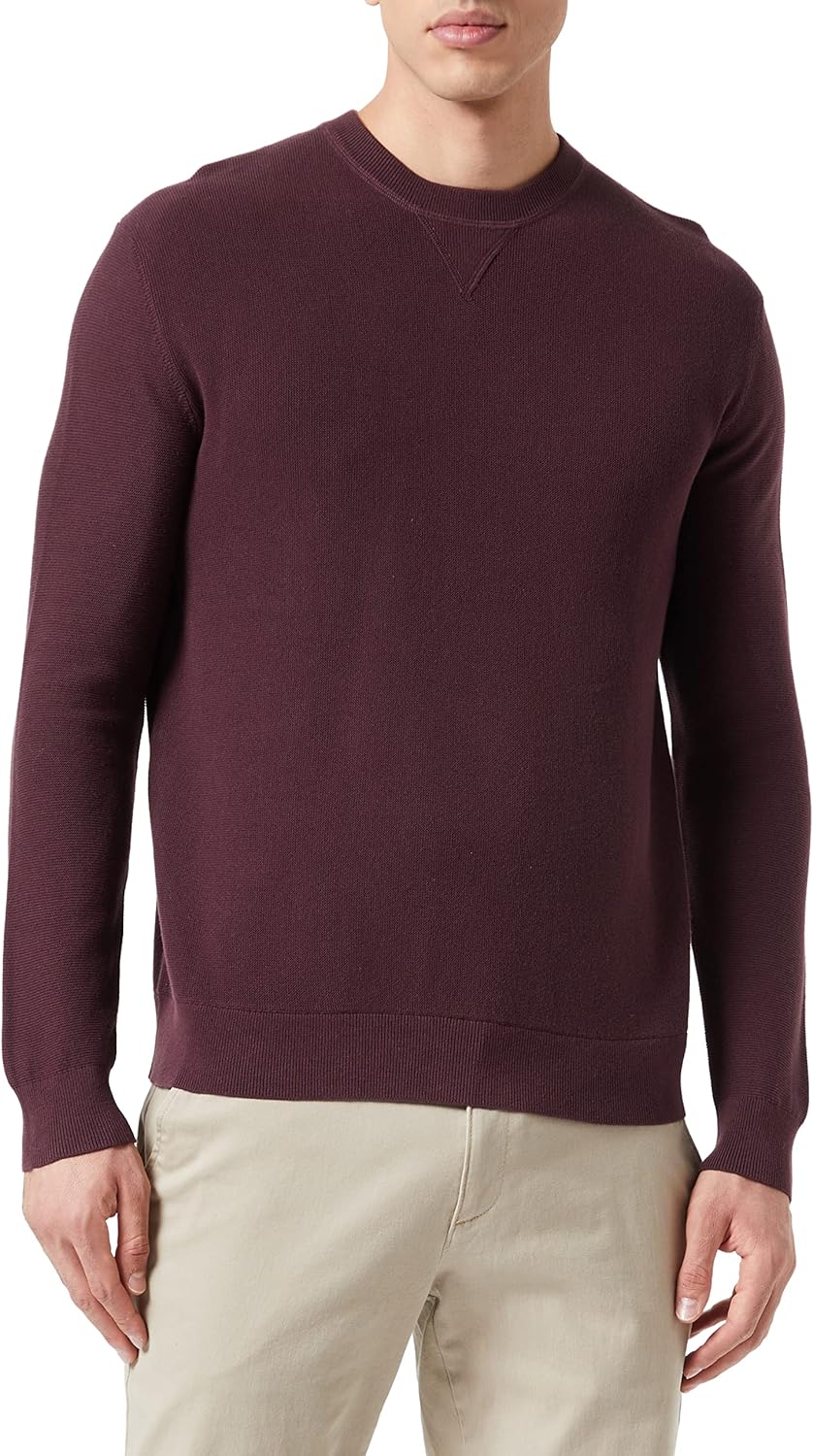 Sisley Herren Sweater L Burgundy 1h8, L Burgundy 1h8