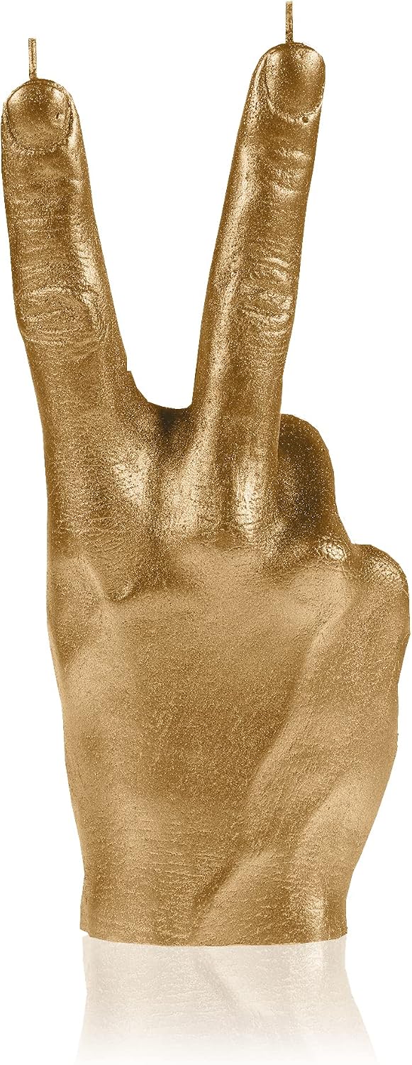 Candellana Hand PEACE Kerze - Hand Figur - Coole Deko - Gothic Deko - Grunge Deko Kerze - Heavy Meta