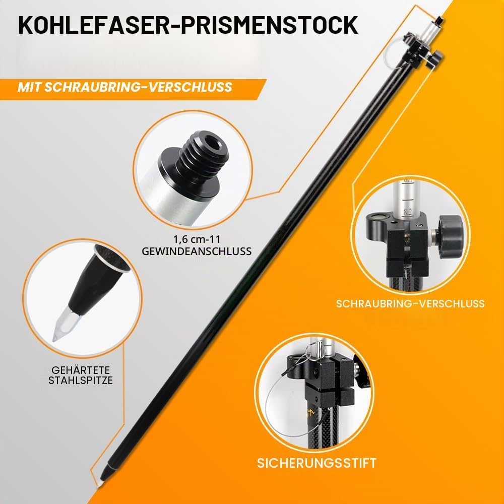 Kohlefaser-GPS-Stange, GPS-Stangen für Landvermessung & Engineering GPS/GNSS Zubehör und Instrumente