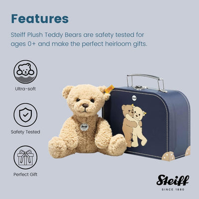 Steiff 114021 Teddybär Ben - 21 cm - Kuscheltier - beige im Koffer