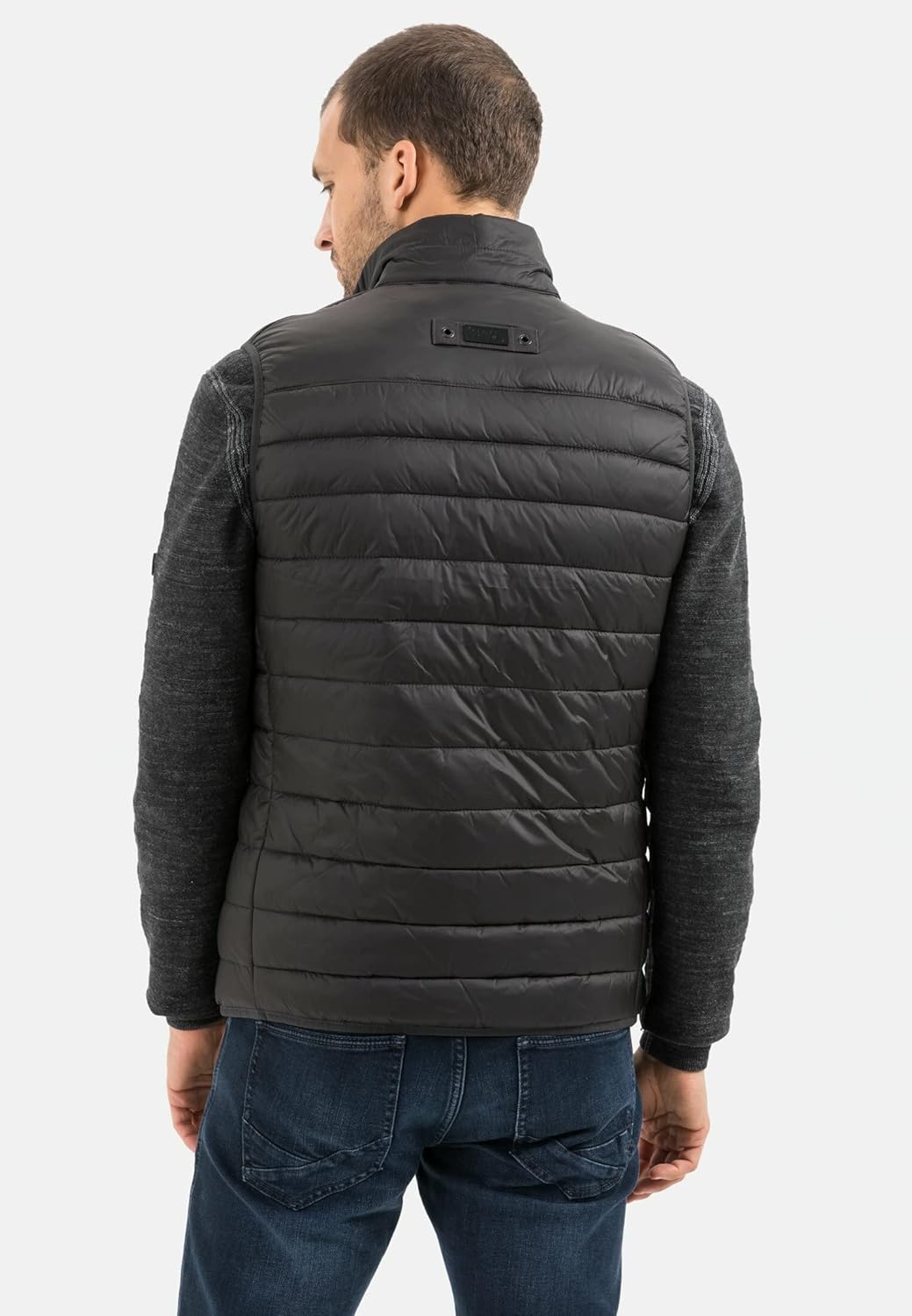 camel active Herren leichte Steppweste ohne Kapuze 56 Dunkelgrau, 56 Dunkelgrau