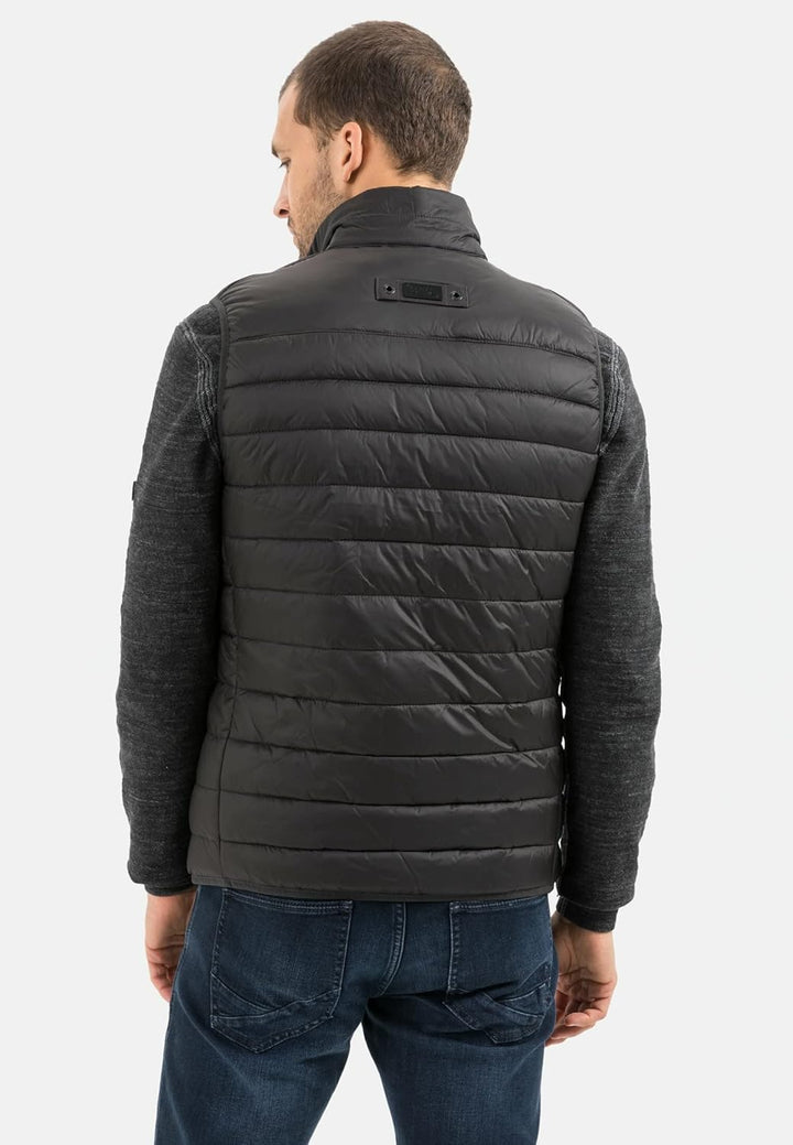 camel active Herren leichte Steppweste ohne Kapuze 56 Dunkelgrau, 56 Dunkelgrau