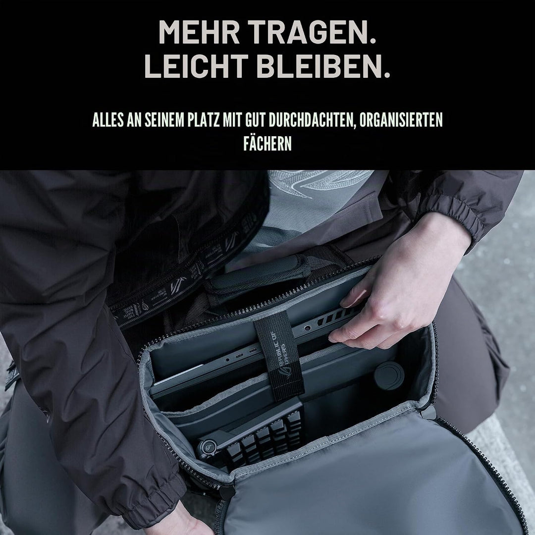 ASUS ROG Ranger BP201 Gaming Notebook Rucksack (leichtgewichtig, wasserabweisend, 22 Liter Stauraum,