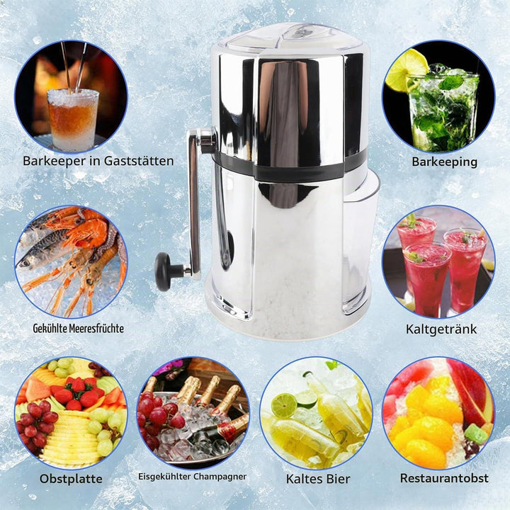 Crushed ice Maker,Handheld Eiscrusher, Eiszerkleinerer und Crushed Eismaschine Eiszerkleinerer Handh