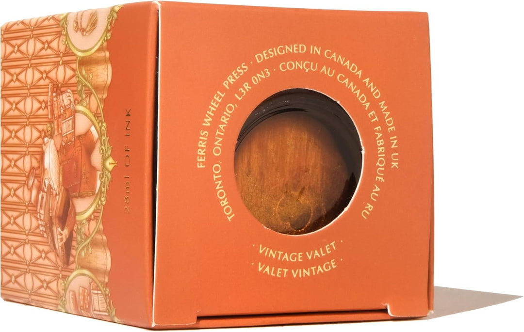 Ferris Wheel Press, Calligraphy Ink, Burnt orange with gold shimmer, 28ml, Burnt orange with gold sh