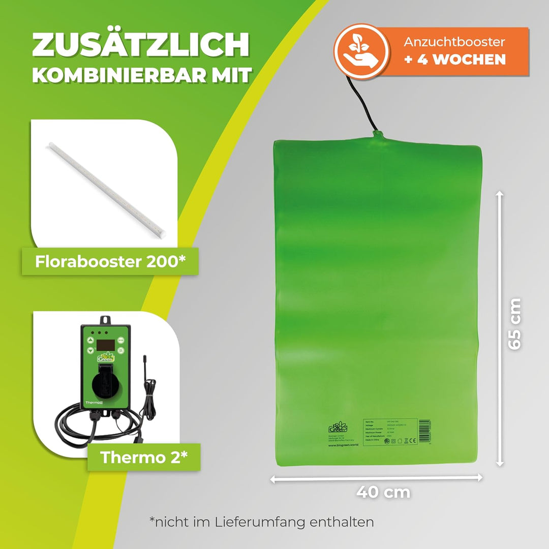 Bio Green Anzucht Wärmeplatte, grün, flexibel, 40 x 65 cm,, 40 x 65 cm