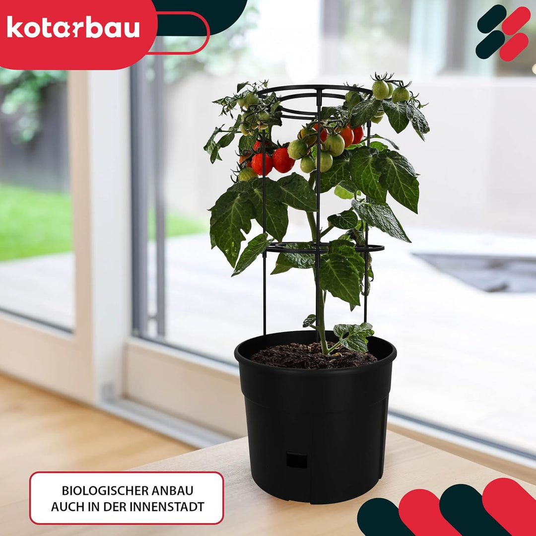 KOTARBAU® Tomatenturm 115 cm Tomatentopf Rankhilfe für Tomaten Gurken Gemüsen Anpassbare Rankgitter