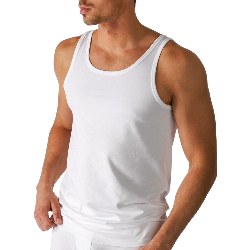 Mey 2er Pack Herren Tanktop – Grösse 7 – Weiss – Männer Tank Top - Coolmax-Fasern – Shirt Rundhals -