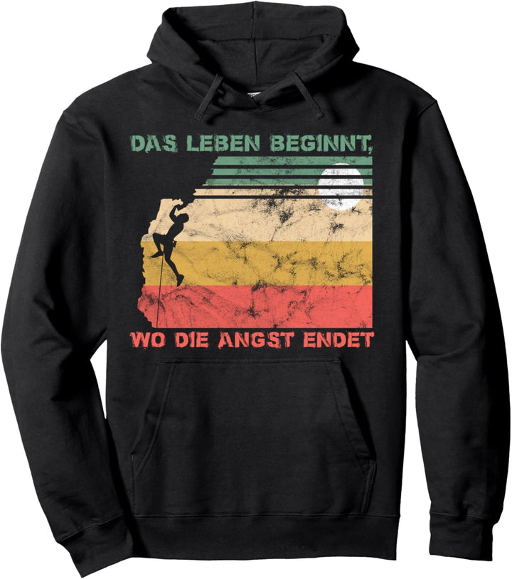 Klettern Bouldern Vintage Retro Spruch Geschenk Pullover Hoodie