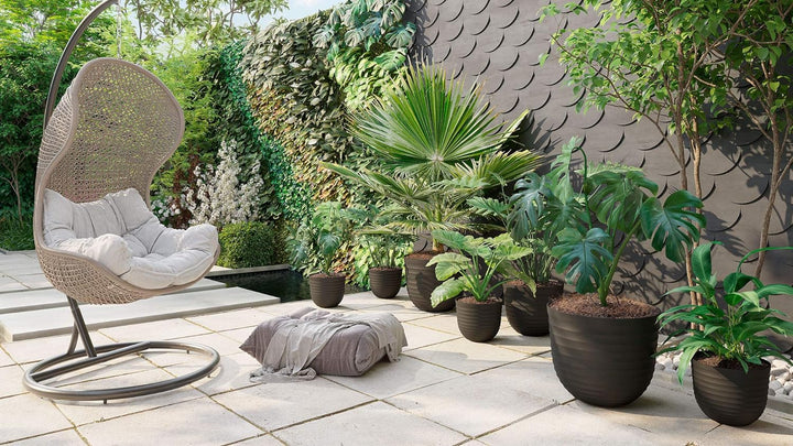 HAVANA WAVES POT 40CM LIMESTONE
