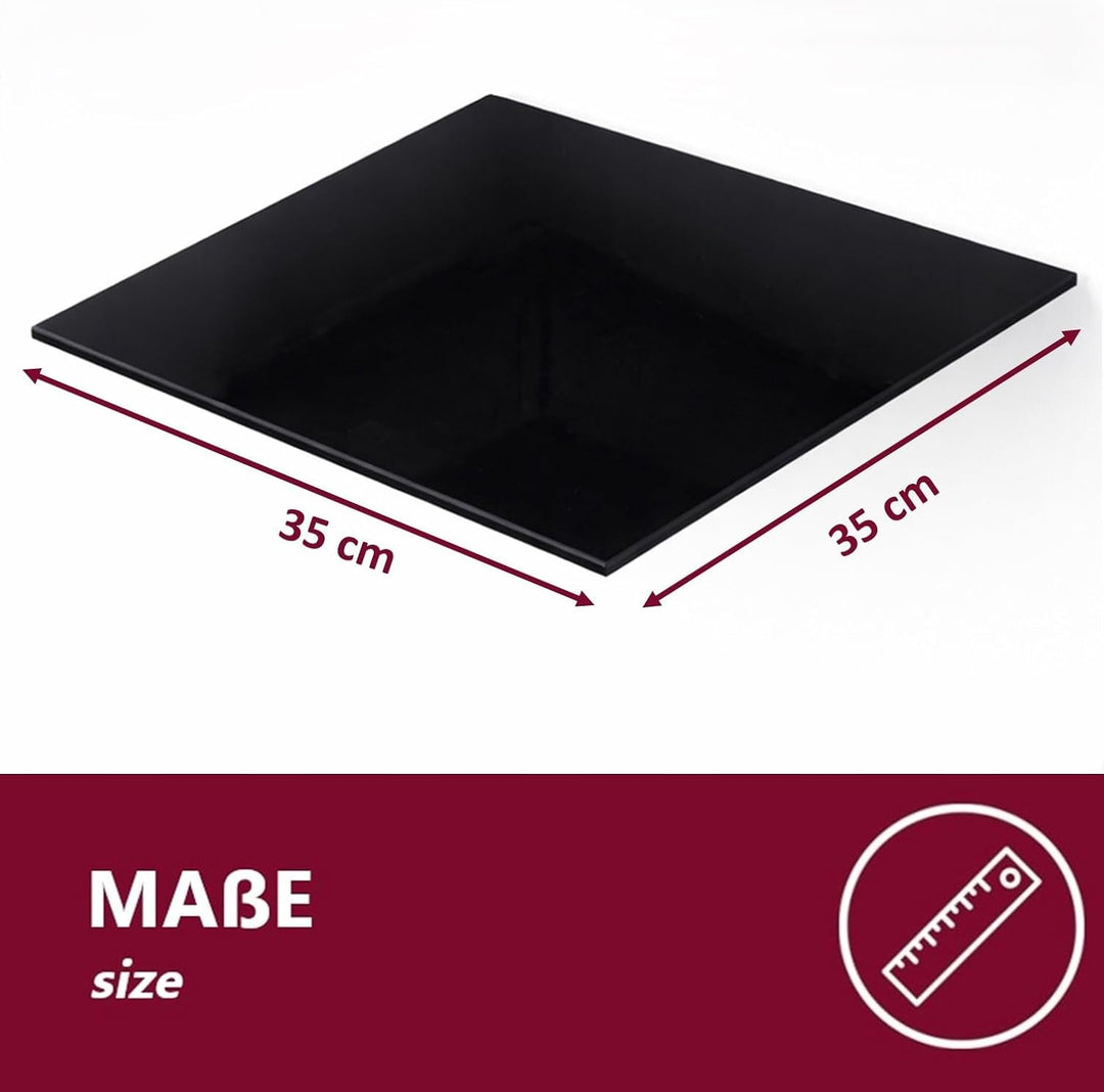 Euro Tische Glas Eckregal 35 x 35 cm, Wandregal für Badezimmer, Duschregal Bad, Glas Badregal mit 6m