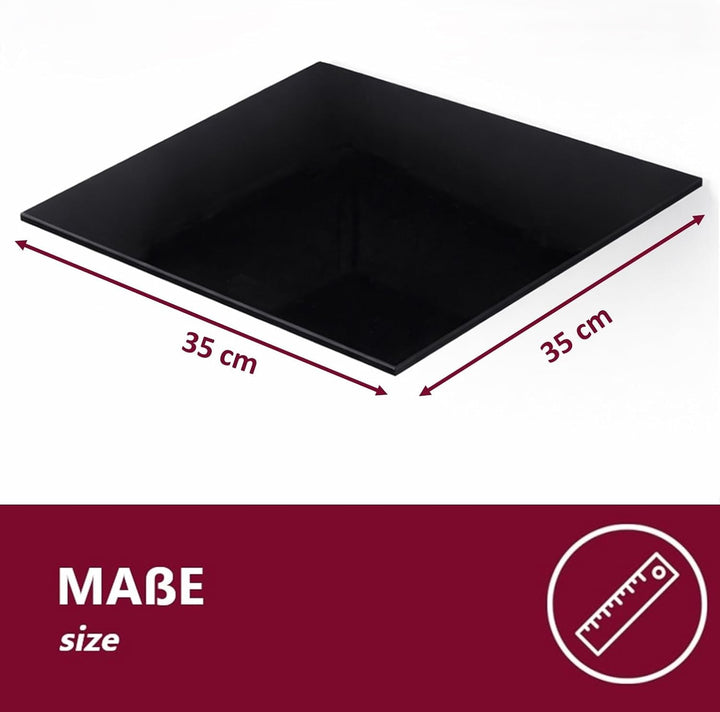 Euro Tische Glas Eckregal 35 x 35 cm, Wandregal für Badezimmer, Duschregal Bad, Glas Badregal mit 6m