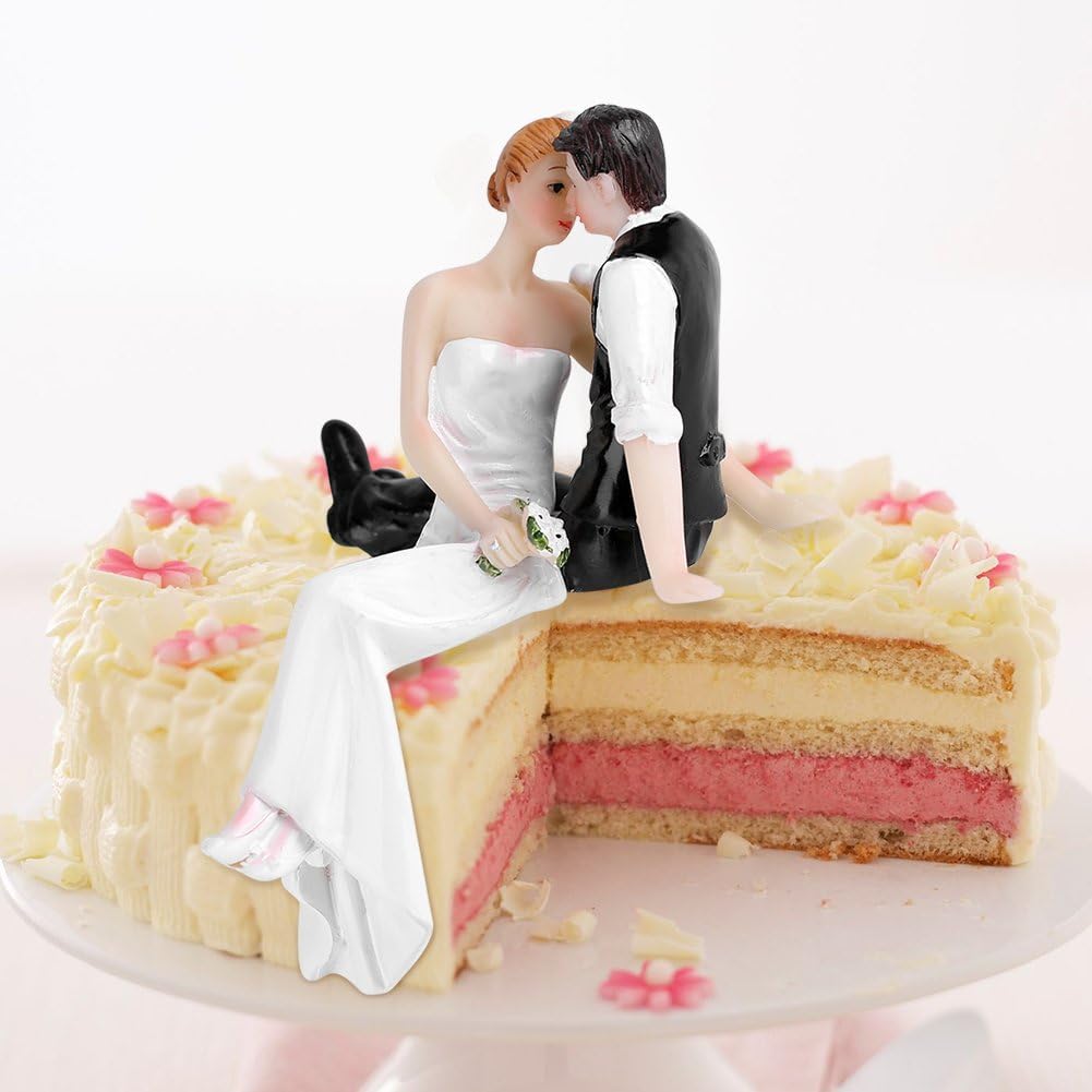 Brautpaar Liebespaar Figuren, Hochzeitstorte Figuren, Paar Braut und Bräutigam Harz Figur Lustige De
