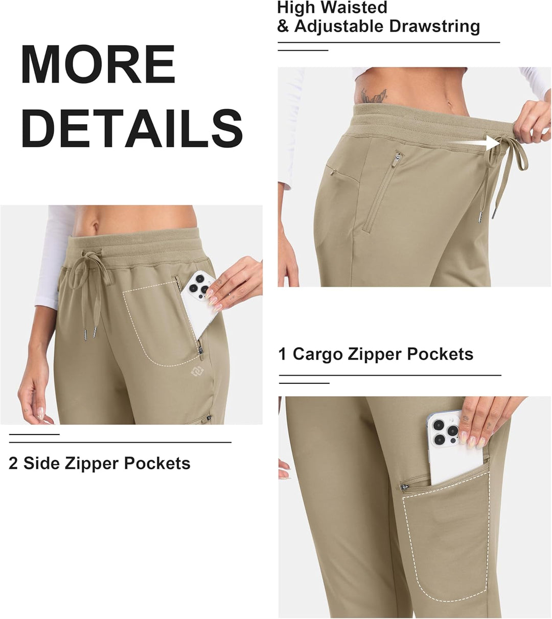 MoFiz Jogginghose Damen Thermohose Mikrofleece Sporthose Atmungsaktiv Waterproof Sweatpants mit Reis