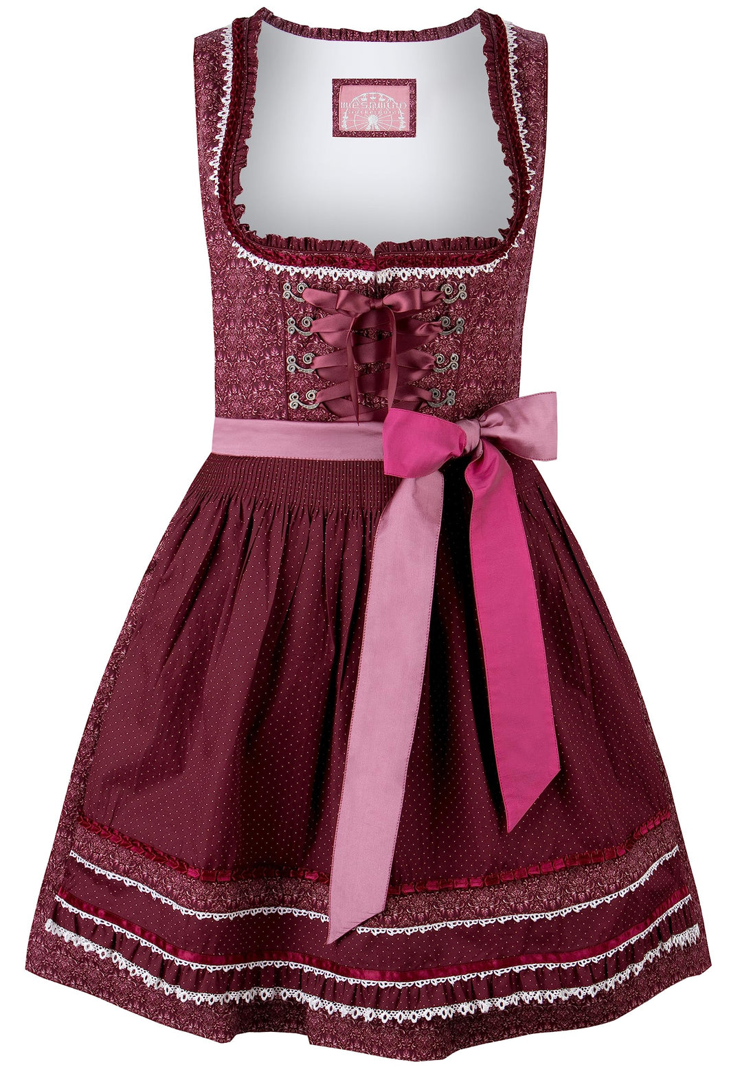 Stockerpoint Damen Dirndl Kim Kleid für besondere Anlässe 36 Bordeaux, 36 Bordeaux