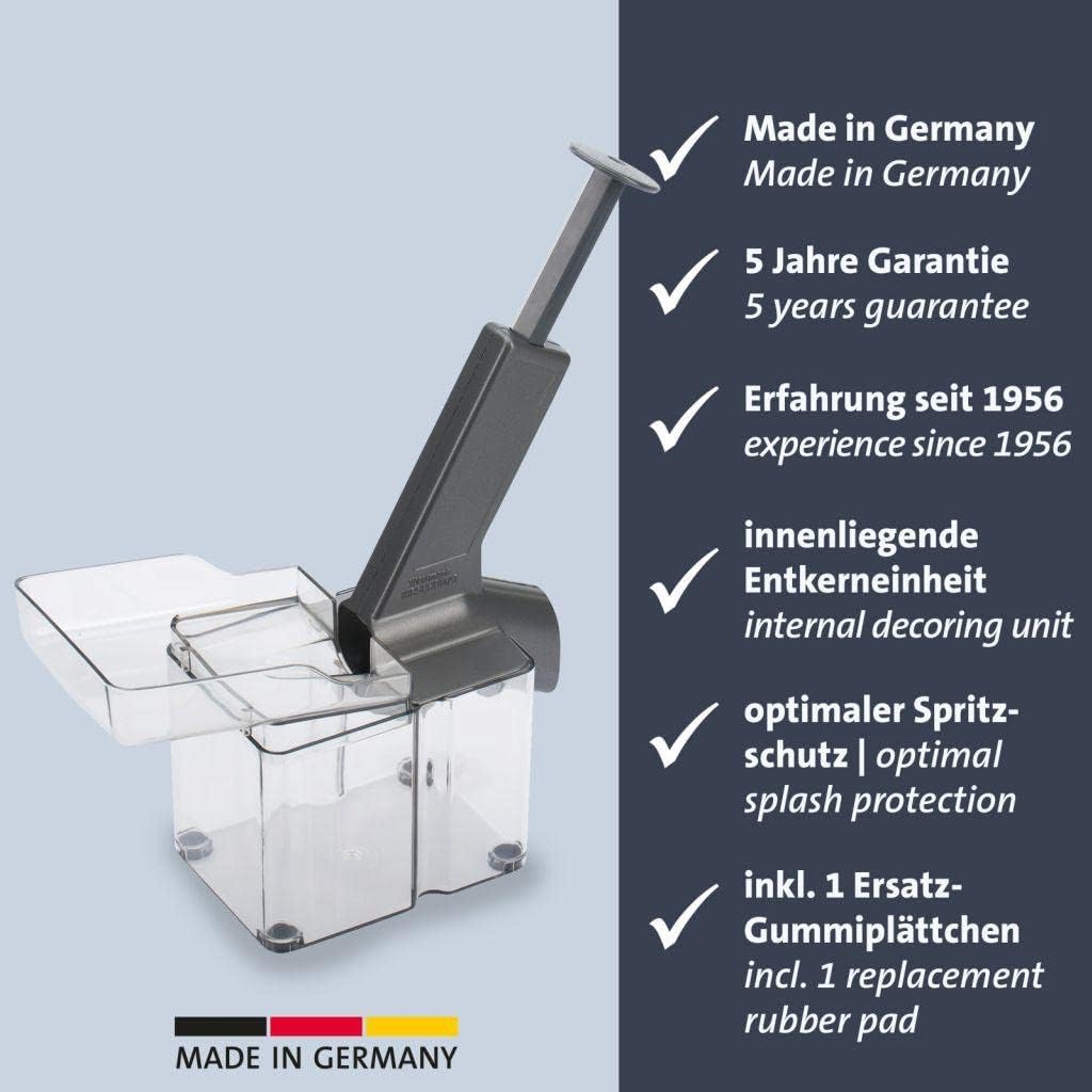 Westmark Kirschenentkerner Kirschomat "Special Dark Edition", grosse Kernkassette, hochwertige Spezi