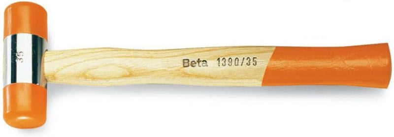 Beta 1390 45 - Hämmer mit auswechselbaren Kunststoffaufsätzen, Stiel aus Holz 45mm, 45mm