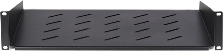 DSIT 19 Zoll 2HE Fachboden für Wandschränke mit Einer Tiefe von 450mm - 350mm Tief - Schwarz 450mm -