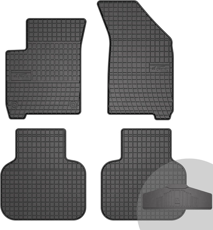 FROGUM EL Toro Gummimatten Ganzjähriges-Set von Autofussmatte Auto Fussmatten für Dodge Journey I 20