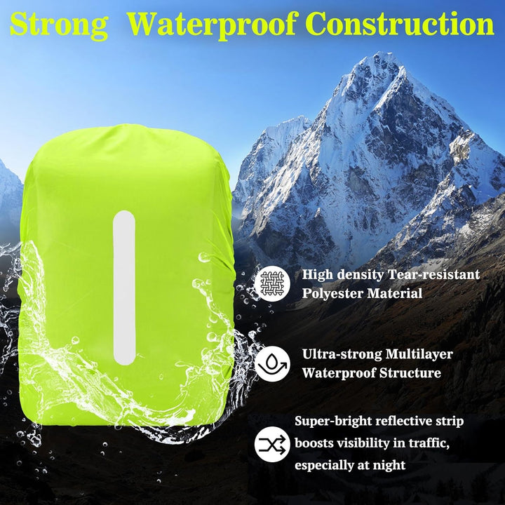 wasserdichte Rucksack-Regenhülle mit Aufbewahrungstasche Schultaschen-Reflektor Rucksackhülle mit re