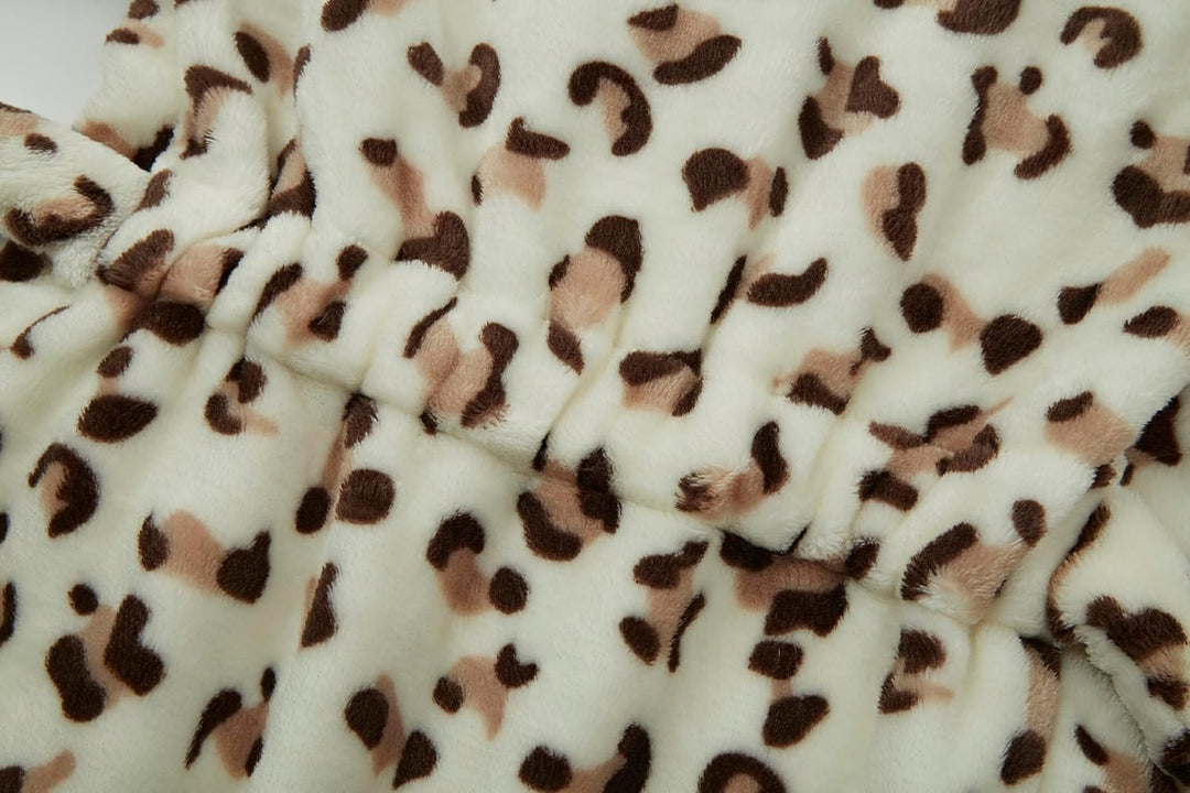 Unisex Baby Mit Kapuze Bademantel Kinder Flanell Pyjama Morgenmantel zum Jungen Mädchen Nachtwäsche