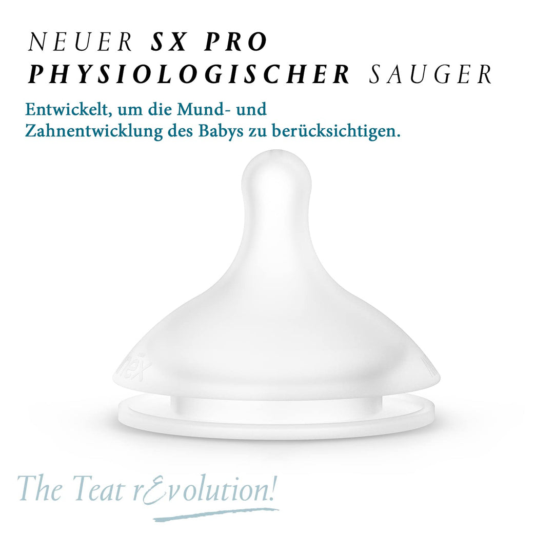 Suavinex, Pack für Neugeborene Sx Pro 0-6 Monate. Enthält: Anti-Kolik-Babyflasche 270 ml mittlerer N