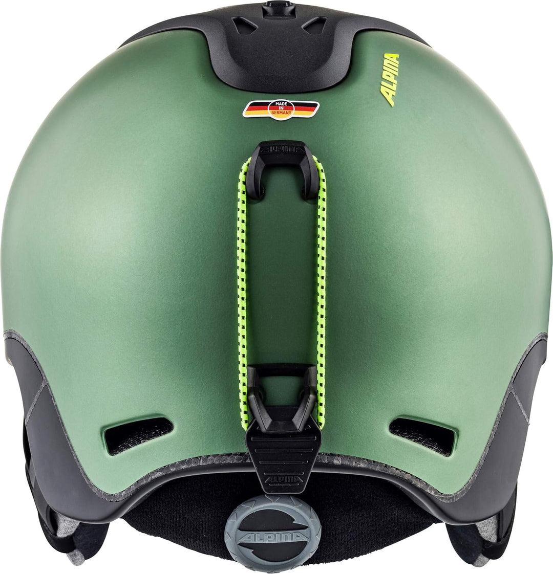 ALPINA SPINE - Sicherer, Individuell Anpassbarer & Hochwertiger Skihelm Für Erwachsene moss-green ma
