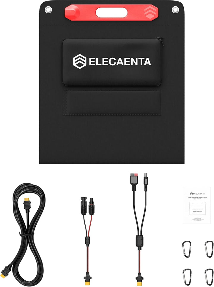 ELECAENTA Ultraleichtes Flexibles 200W ETFE Solar Ladegerät Faltbares Monokristallines Solarmodul XT