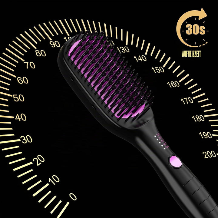 Professionelles Haar-Glätteisen – Glättbürste für Haare, 4 Temperaturen, 140℃–200℃, Aufheizzeit 30 S