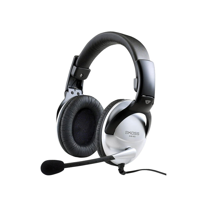 Koss Universal SB45 Over-Ear Gaming Headset Kopfhörer mit Mikrofon - Silber, SB45
