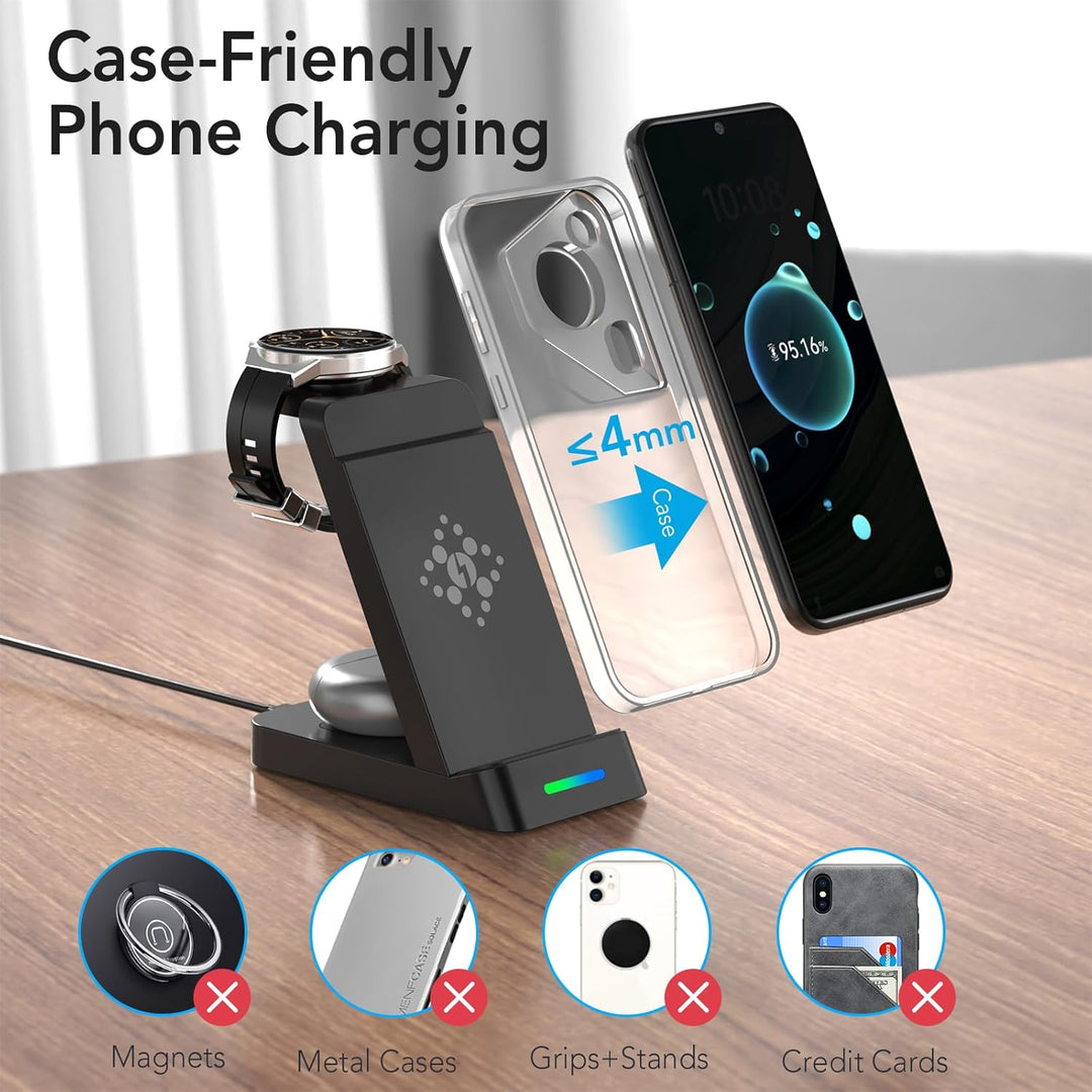 3 in 1 Induktive Ladegerät für Huawei P60/P50,P60/P50/P40/P30 Pro,Handy Ladestation für Mate 60/Mate