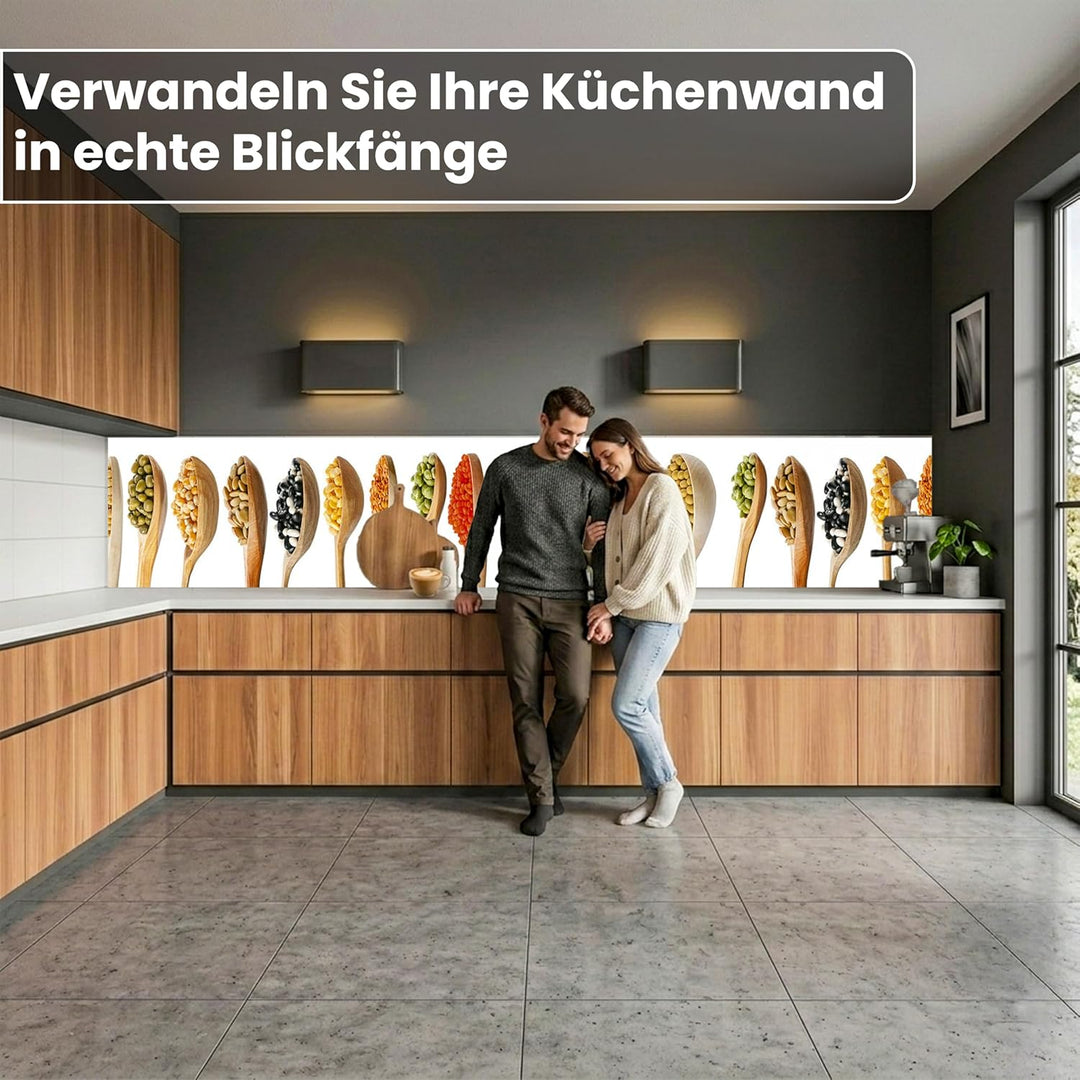 DIMEX Küchenrückwand Folie selbstklebend LÖFFEL | Klebefolie - Dekofolie - Spritzschutz für Küche |