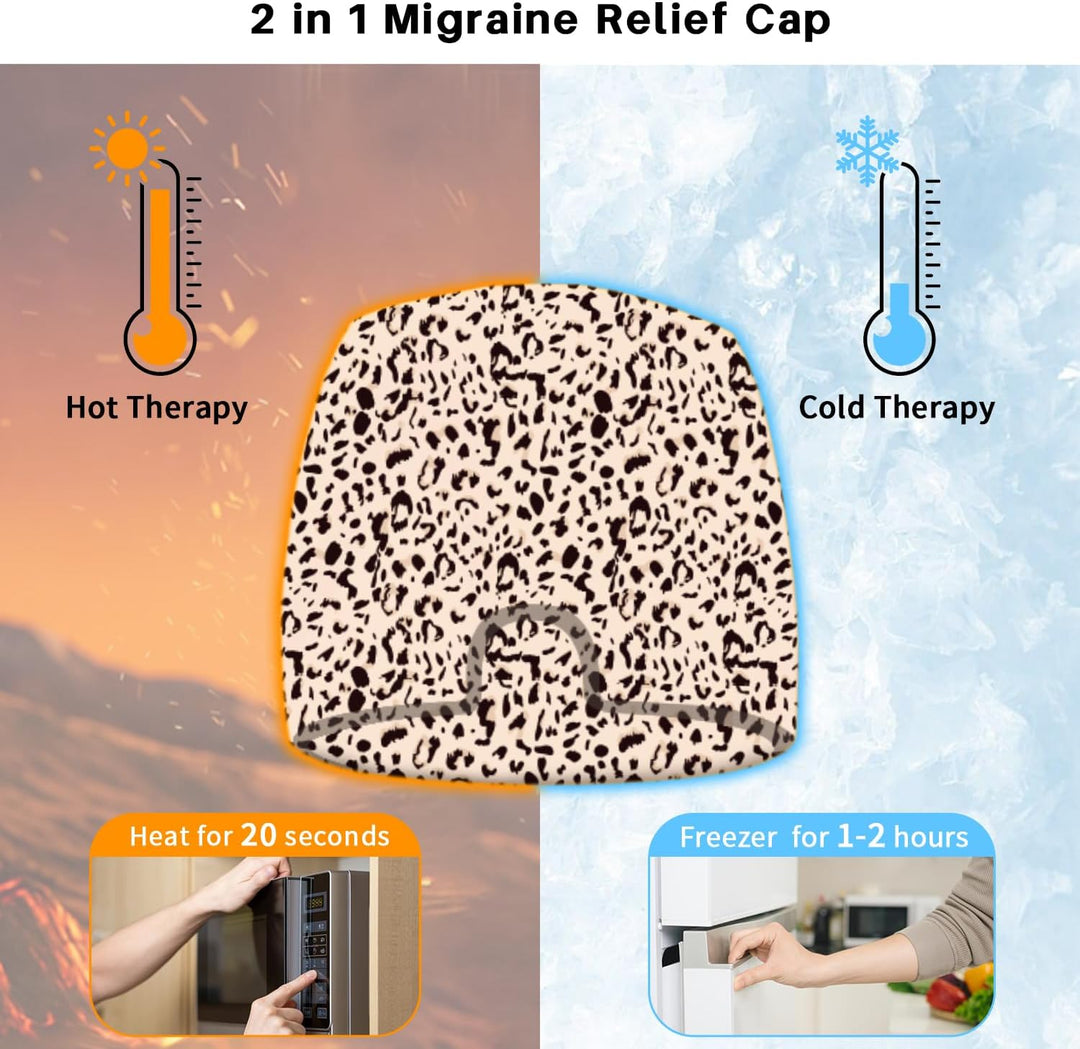 my novel things 2 Stück Migräne Maske und Augenmaske Kühlend, Migräne Kühlmaske, Migraine Relief Cap