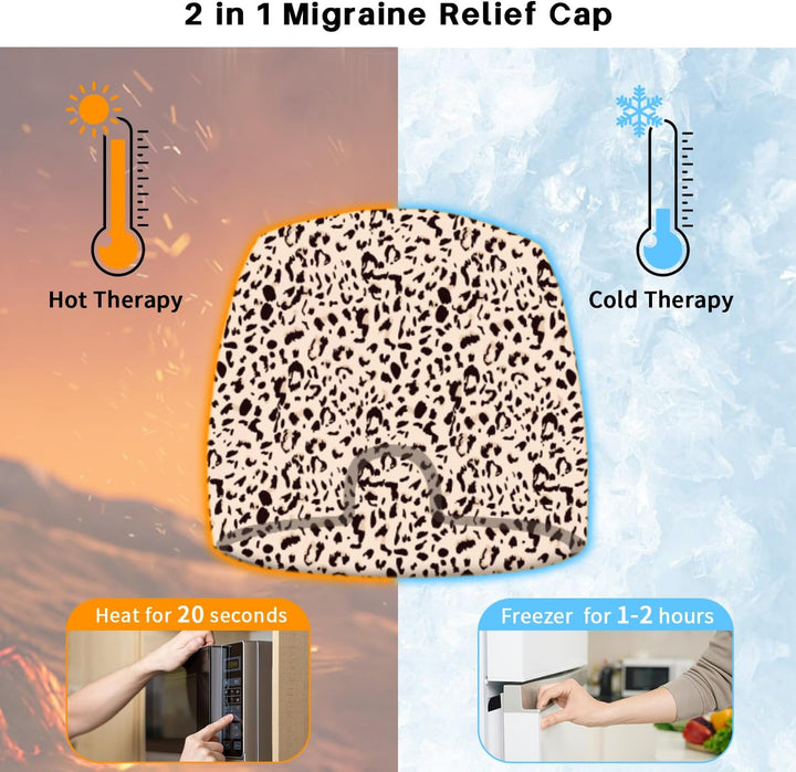 my novel things 2 Stück Migräne Maske und Augenmaske Kühlend, Migräne Kühlmaske, Migraine Relief Cap