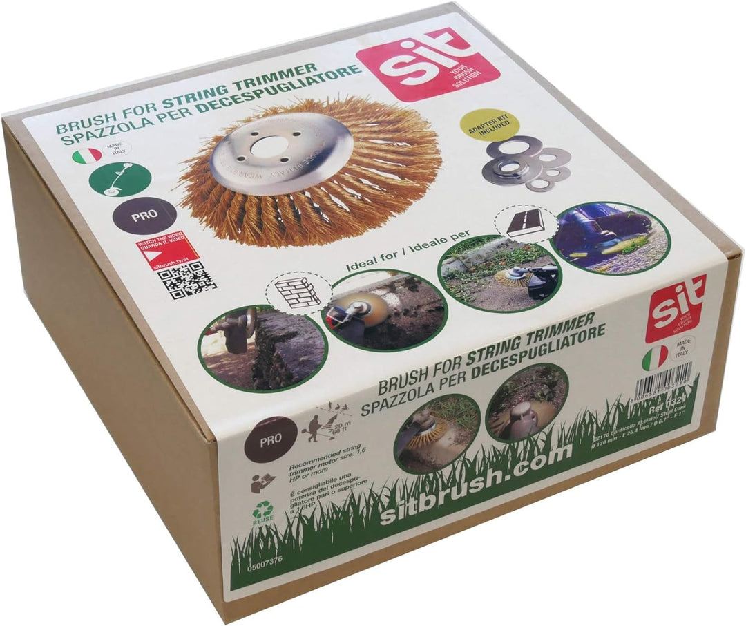 SIT 0321 Trimmerbürste für Garten aus Stahlseil Liz mit Adapter CO170-Ø: 170 mm Gedrehte Stahlsträus