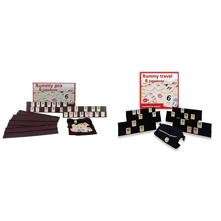 Aquamarine Games DO001 Rummy, Spiel für 6 Spieler, Modelle & - Rummy travel 6 Spieler, Mehrfarbig (D