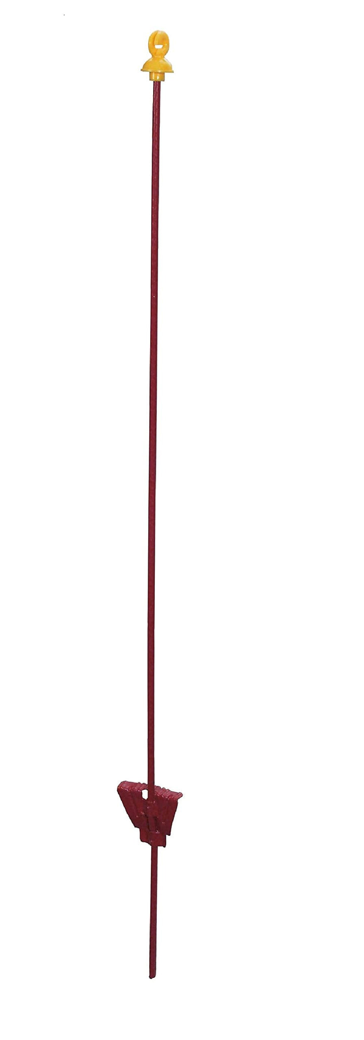 Weidezaunpfahl Metall rund 105cm x 7mm mit Kopfisolator Doppelring Federstahlpfahl (10er Pack)
