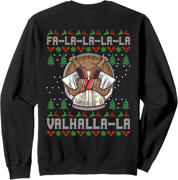 Viking Ugly Christmas - Valhalla Wikinger Weihnachten (auf der Rückseite) Sweatshirt