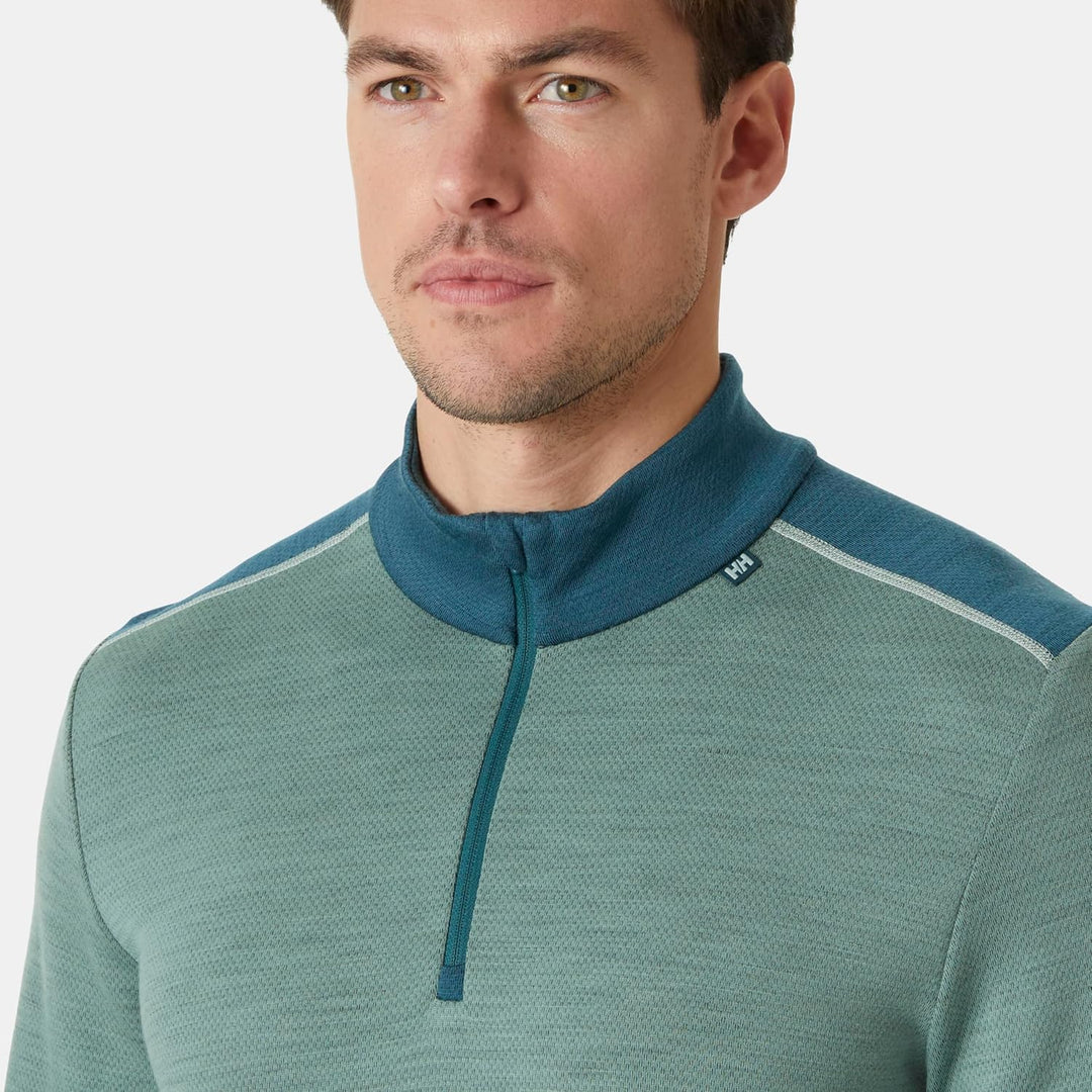 Helly Hansen Herren Lifa Merino Midweight 1/2 Zip 489 Cactus XXL, Kaktus XXL