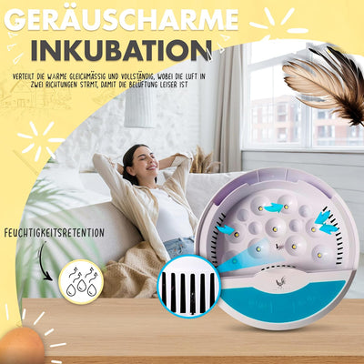 CHIKERS Brutautomat Vollautomatisch – Inkubator Hühner 9/12 eir – Brutmaschine mit Temperaturregelun