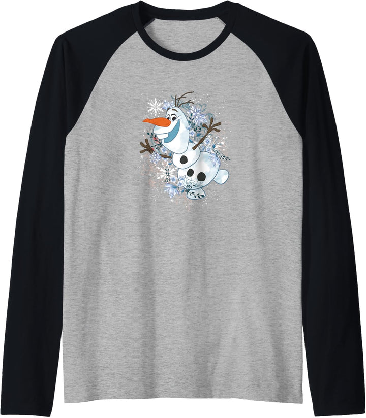 Disney Frozen Olaf Dancing In The Snowflakes Raglan
