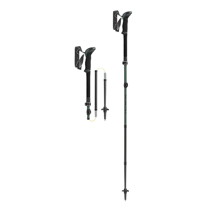 LEKI Makalu FX Carbon naturalcarbon-malachite green-black 110 - 130 cm, naturalcarbon-malachite gree