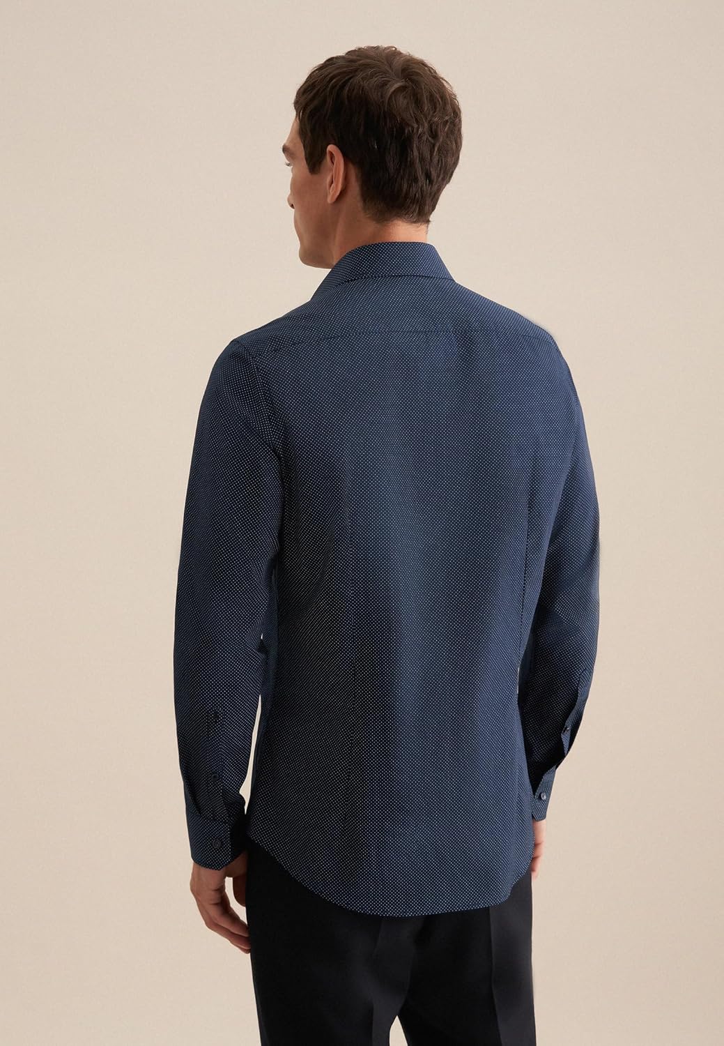 Seidensticker Herren Men Shaped Longsleeve Cotton Hemd 37 Dunkelblau(253750), 37 Dunkelblau(253750)