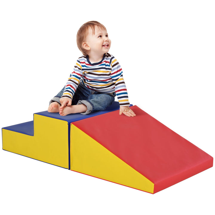 HOMCOM Baby-Motorik-Parcours, modular, Kletterspielzeug, Schaumstoff-Bausteine Lernspielzeug, 2 Ries