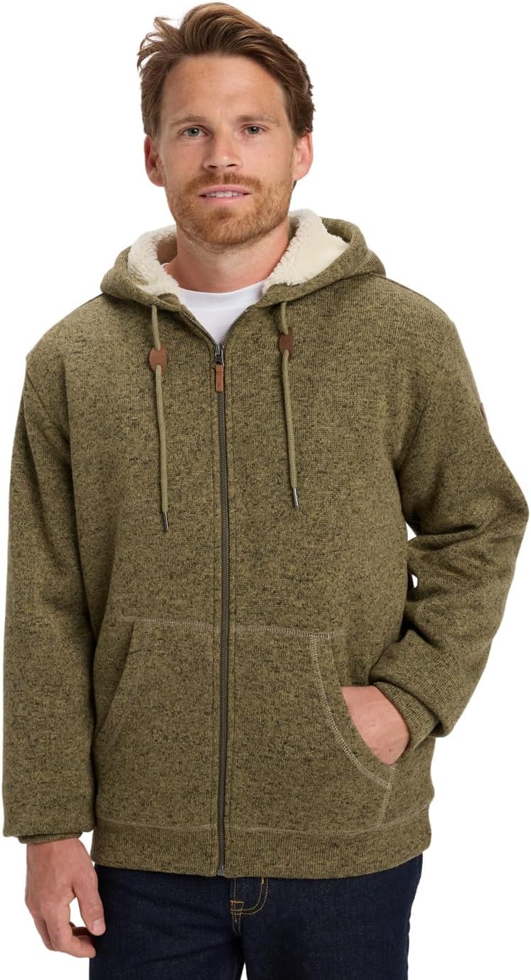 Quiksilver Herren Keller Sherpa Kapuzenpullover (1er Pack) S Aloe Heather, S Aloe Heather